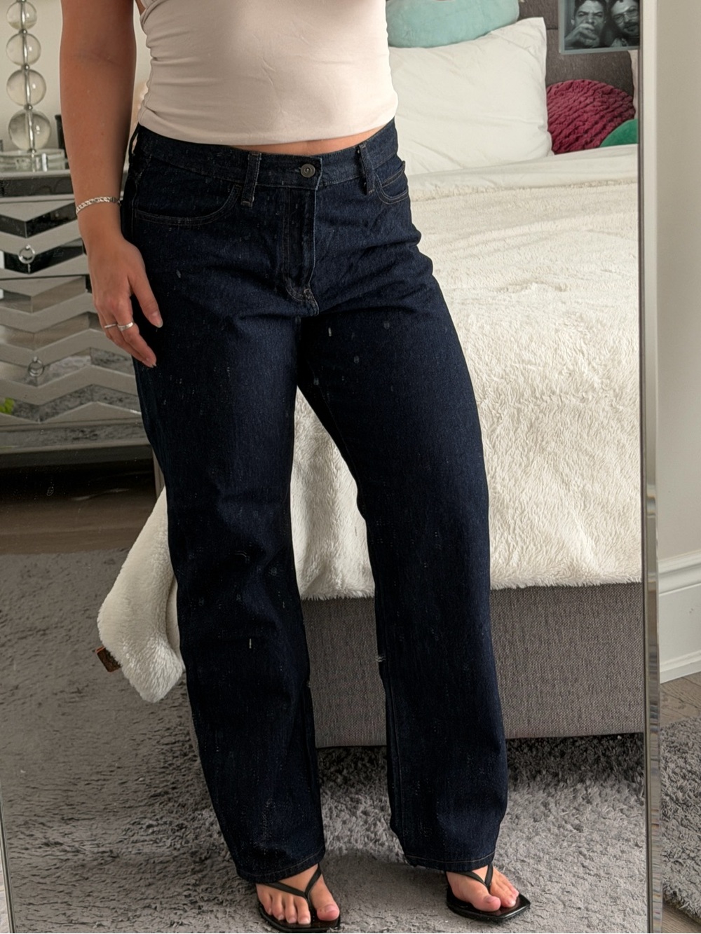 JW ANDERSON Dark Blue Straight-Leg Jeans